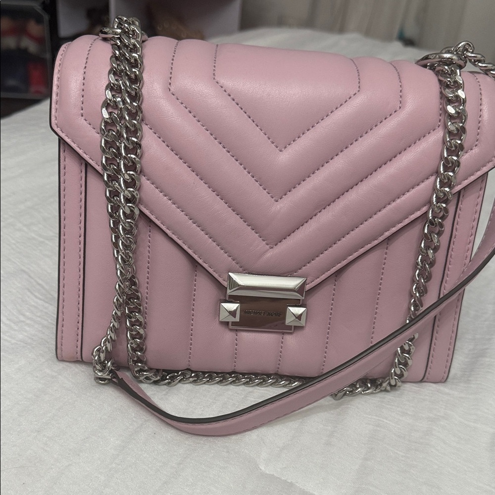 Michael Kors Pink Chevron Crossbody Bag